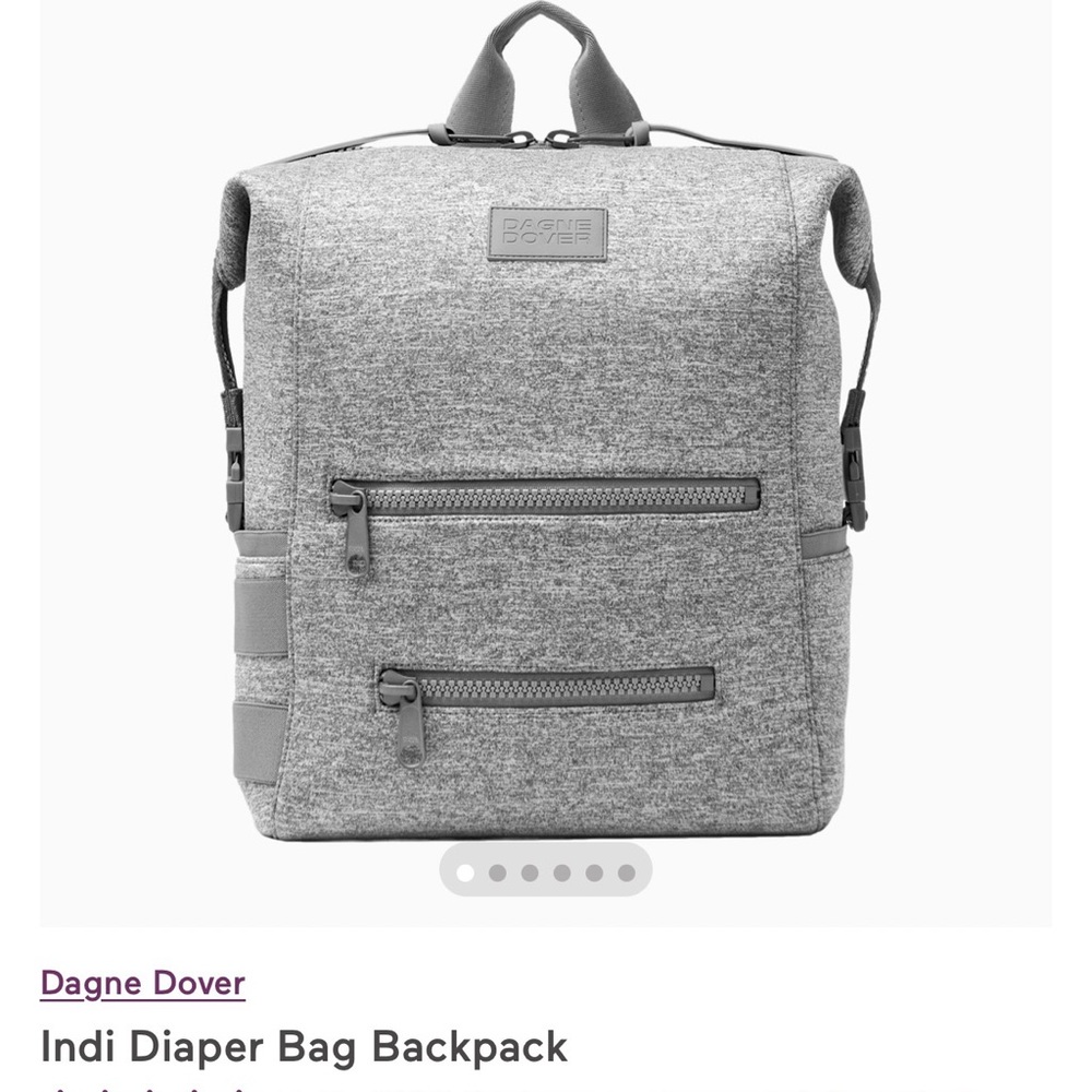 Dagne Dover Heather Grey Diaper Bag Backpack